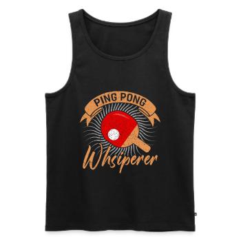 Ping Pong Table Tennis - Men's Premium Organic Tank Top - black - Front - Michal (187cm)