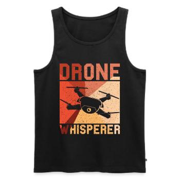 Drone - Männer Premium Bio Tank Top - Schwarz - Vorne - AI Model Male 178 light (178cm)