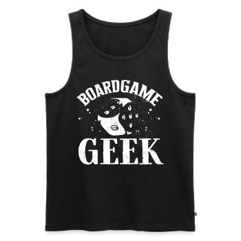 Brettspiel-Geek, Boardgamer - Männer Premium Bio Tank Top - Schwarz - Vorne - AI Model Male 178 light (178cm)