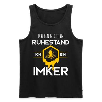 Nicht im Ruhestand, Ich bin Imker, Imkerei - Männer Premium Bio Tank Top - Schwarz - Vorne - Michal (187cm)