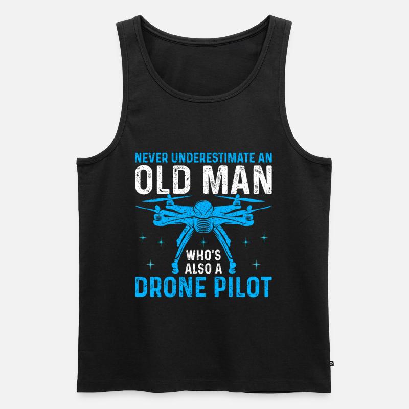 Drone - Männer Premium Bio Tank Top - Schwarz