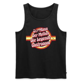 Restaurant Wirt Koch Geburtstag Mythos-Legende - Männer Premium Bio Tank Top - Schwarz - Vorne - Michal (187cm)