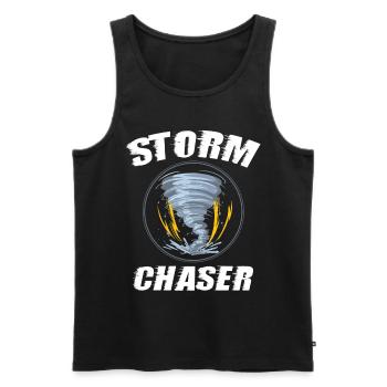 Storm Chaser, Twister Wind, - Men's Premium Organic Tank Top - black - Front - AI Model Male 178 light (178cm)