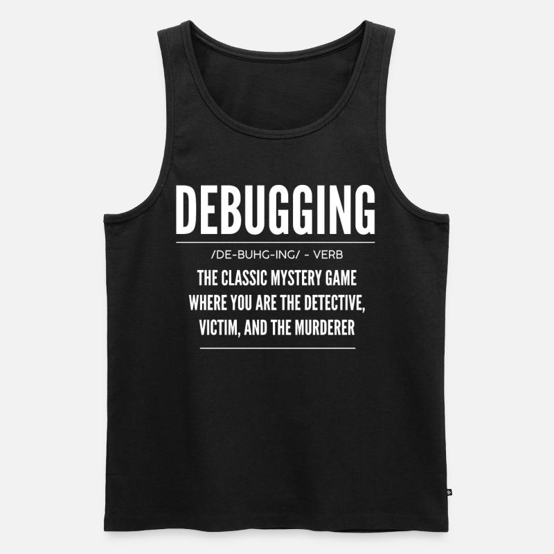 Debugging, Programmierer, Codierer - Männer Premium Bio Tank Top - Schwarz