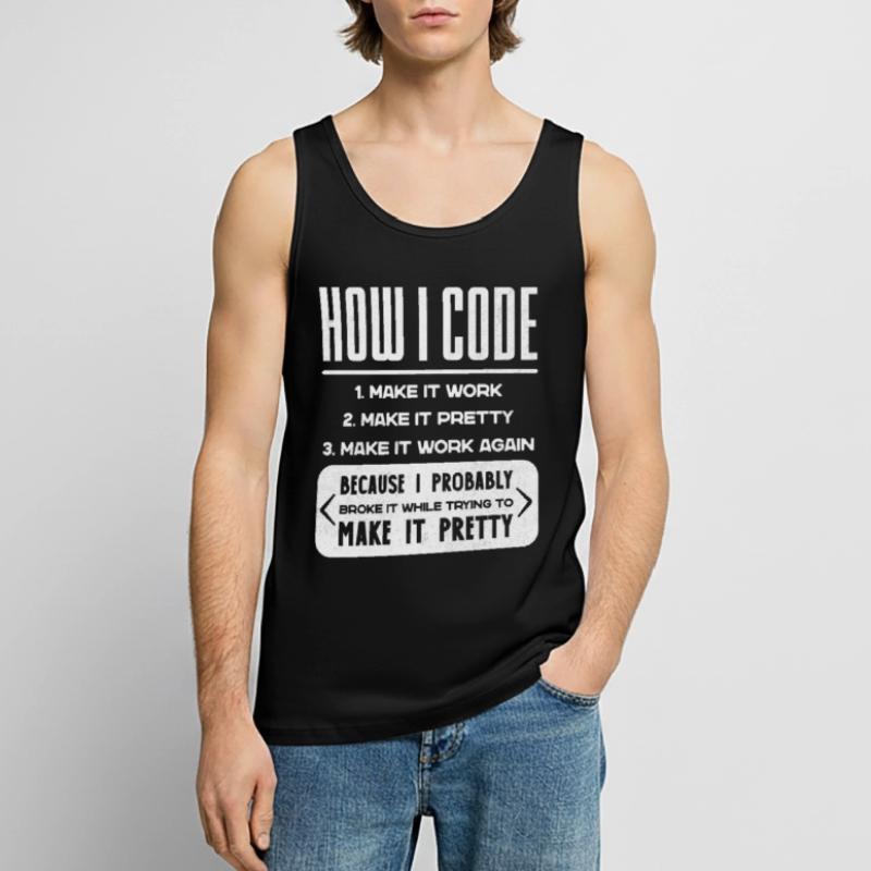 Programmeur, Code, Nerd, Programmation Débardeur bio Premium Homme