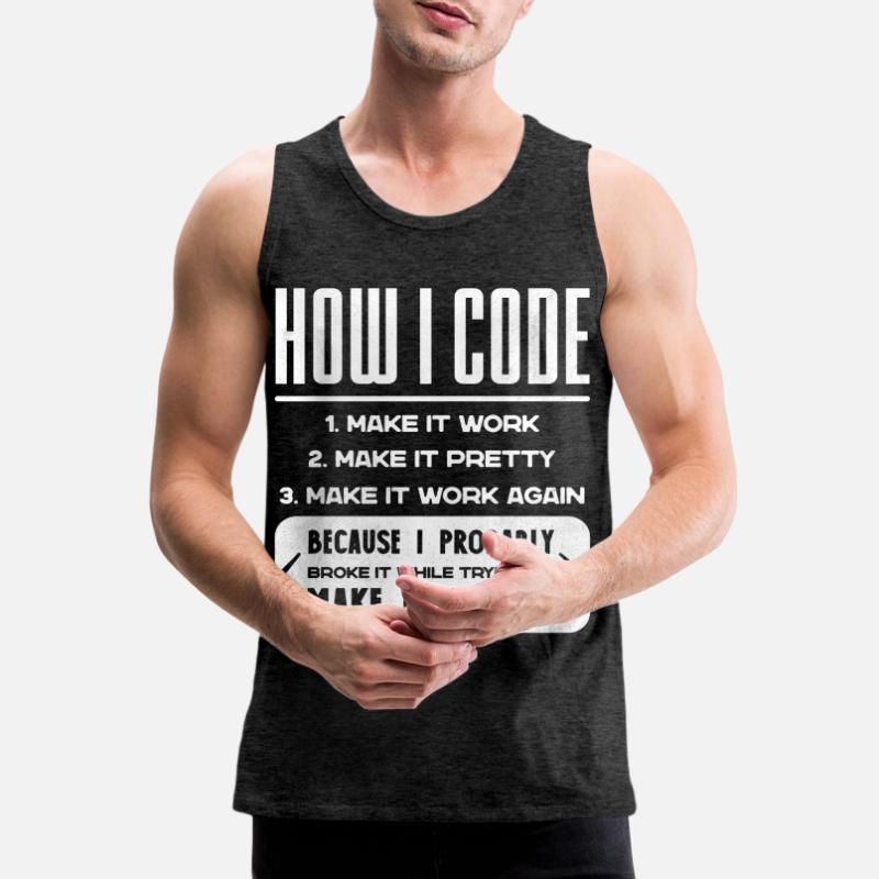 Programmierer, Code, Nerd, Programmierung Männer Premium Bio Tank Top