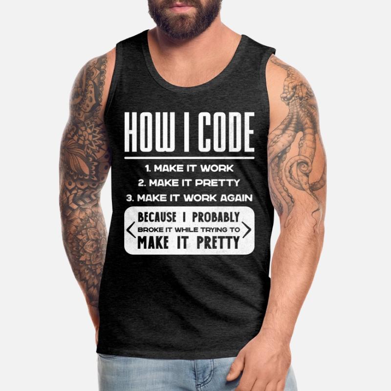 Programmierer, Code, Nerd, Programmierung Männer Premium Bio Tank Top