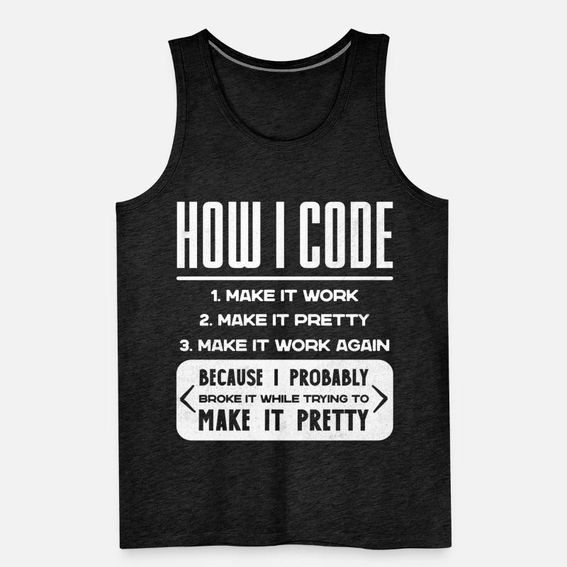 Programmierer, Code, Nerd, Programmierung Männer Premium Bio Tank Top