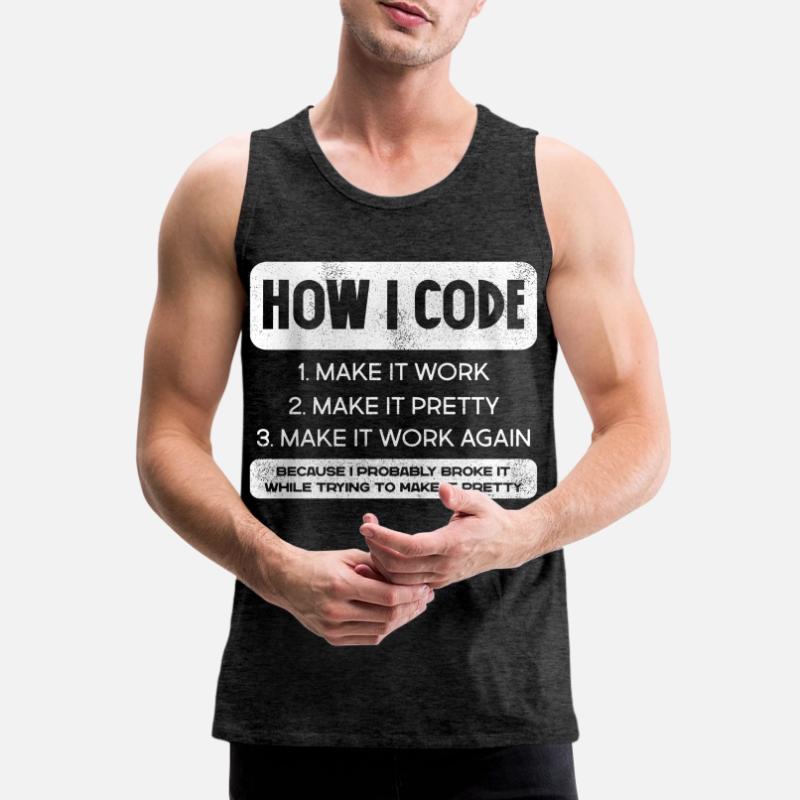 Programmierer, Code, Nerd, Programmierung Männer Premium Bio Tank Top