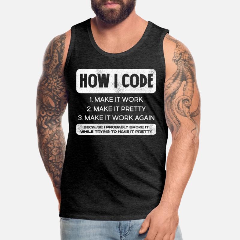 Programmierer, Code, Nerd, Programmierung Männer Premium Bio Tank Top