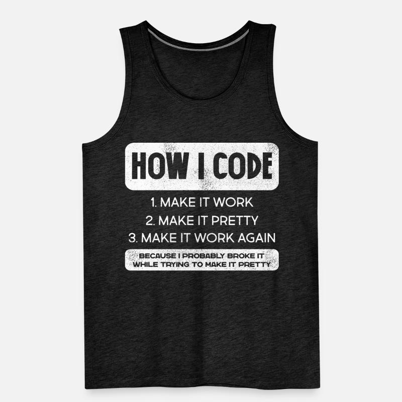 Programmierer, Code, Nerd, Programmierung Männer Premium Bio Tank Top