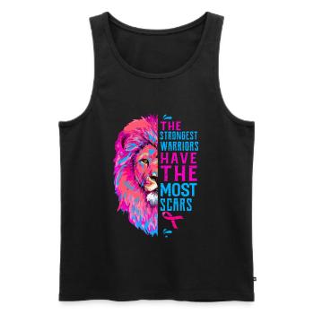 Cancer - Men's Premium Organic Tank Top - black - Front - Michal (187cm)