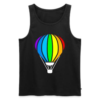 Hot air balloon, flying a hot air balloon - Men's Premium Organic Tank Top - black - Front - Michal (187cm)