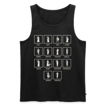 Griechische Mythologie, Griechischer Mythos Götter - Männer Premium Bio Tank Top - Schwarz - Vorne - AI Model Male 178 light (178cm)
