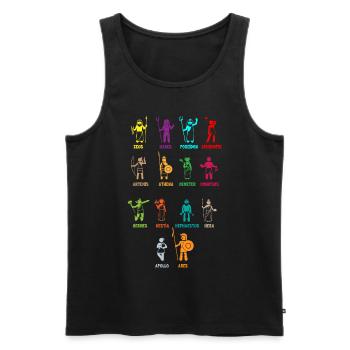 Griechische Mythologie, Griechischer Mythos Götter - Männer Premium Bio Tank Top - Schwarz - Vorne - AI Model Male 178 light (178cm)