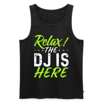 DJ Music Techno Dance Party Cadeau - Débardeur bio Premium Homme - noir - Devant - Michal (187cm)