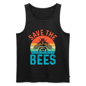 Beekeeper Beekeeping Bees Honey Bee Honey Gift - Men's Premium Organic Tank Top - black - Front - Michal (187cm)
