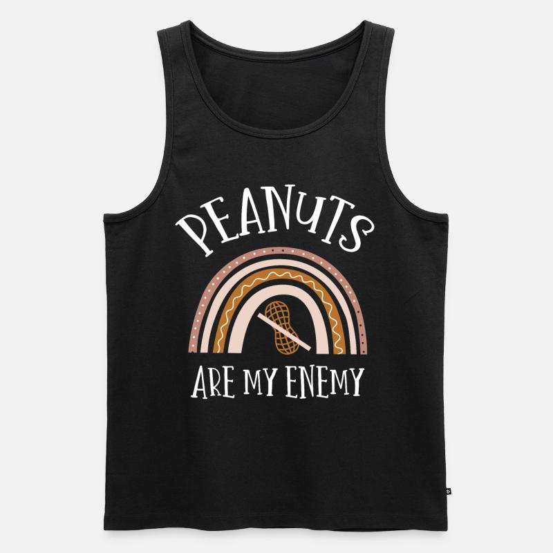 Erdnussallergie, - Männer Premium Bio Tank Top - Schwarz