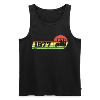 Golfer Golfer Born 1977 Birthday - Men's Premium Organic Tank Top - black - Front - Michal (187cm)