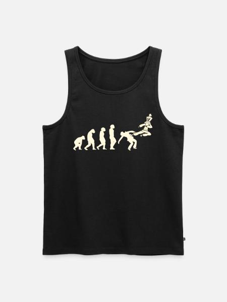 Schachspieler Schachspiel Schachbrett Evolution - Männer Premium Bio Tank Top - Schwarz