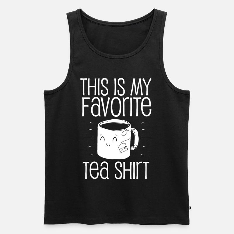 Lieblingsteehemd, Tee, Teetrinker - Männer Premium Bio Tank Top - Schwarz