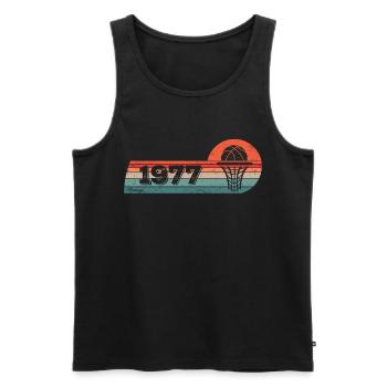 Matchs de basket-ball nés en 1977 Anniversaire - Débardeur bio Premium Homme - noir - Devant - Michal (187cm)