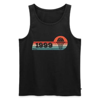 Basketball games born in 1999 Birthday - Men's Premium Organic Tank Top - black - Front - Michal (187cm)