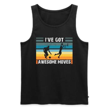 Basketballer Basketball -I've Got Awesome Moves- - Männer Premium Bio Tank Top - Schwarz - Vorne - Michal (187cm)