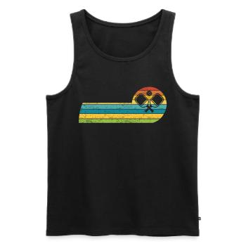 Pickleball Padel Racket Pickleball Balls - Men's Premium Organic Tank Top - black - Front - AI Model Male 178 light (178cm)