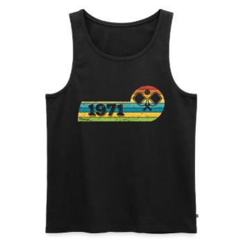 Pickleball-Spieler Jahrgang 1971 Geburtstag Game - Männer Premium Bio Tank Top - Schwarz - Vorne - Michal (187cm)