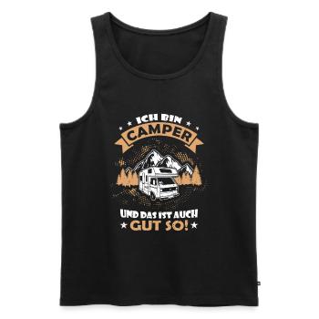 Wohnmobil - Ich bin Camper - Männer Premium Bio Tank Top - Schwarz - Vorne - Michal (187cm)