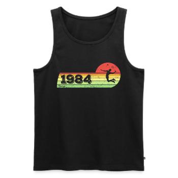 Federball Spieler Jahrgang 1984 Geburtstag game - Männer Premium Bio Tank Top - Schwarz - Vorne - Michal (187cm)
