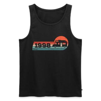 Motorhome Driver Camping born in 1998 Birthday - Men's Premium Organic Tank Top - black - Front - AI Model Male 178 light (178cm)