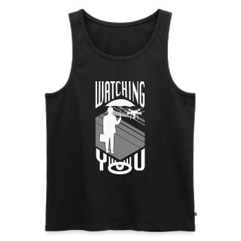 Drone Pilot Drone with Camera Quadcopter Gaming - Men's Premium Organic Tank Top - black - Front - Michal (187cm)