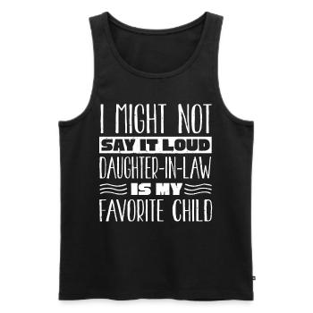 Schwiegertochter Mein Lieblingskind - Männer Premium Bio Tank Top - Schwarz - Vorne - AI Model Male 178 light (178cm)
