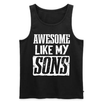 Great as my sons - Men's Premium Organic Tank Top - black - Front - Michal (187cm)