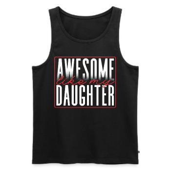 Super comme ma fille - Débardeur bio Premium Homme - noir - Devant - Michal (187cm)
