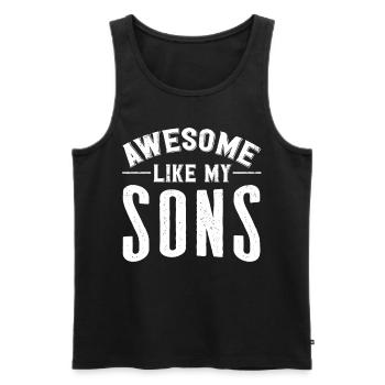 Toll Wie Meine Söhne - Männer Premium Bio Tank Top - Schwarz - Vorne - AI Model Male 178 light (178cm)
