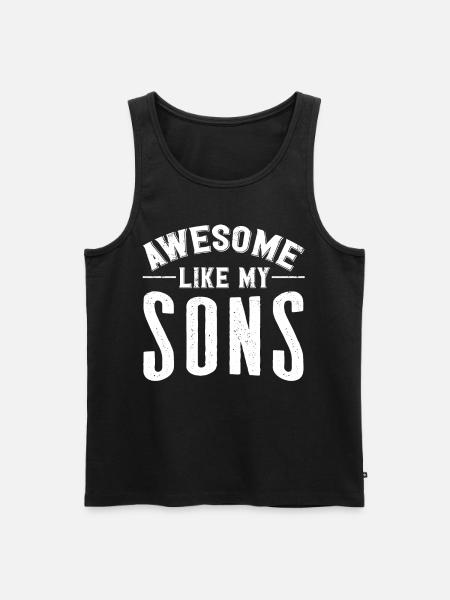 Great as my sons - Men's Premium Organic Tank Top - black