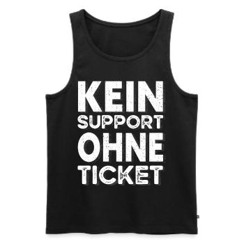 Kein Ticket, Kein Support, Helpdesk, Callenter - Männer Premium Bio Tank Top - Schwarz - Vorne - AI Model Male 178 light (178cm)