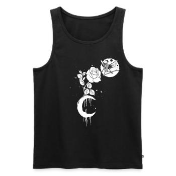 Occult Moonrose Witchcraft Witch Skeleton Occult - Men's Premium Organic Tank Top - black - Front - AI Model Male 178 light (178cm)