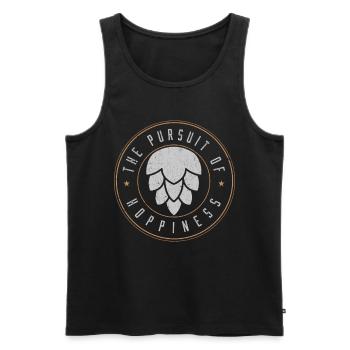 Houblon, Hopp, Bière, Amateurs de bière - Débardeur bio Premium Homme - noir - Devant - AI Model Male 178 light (178cm)