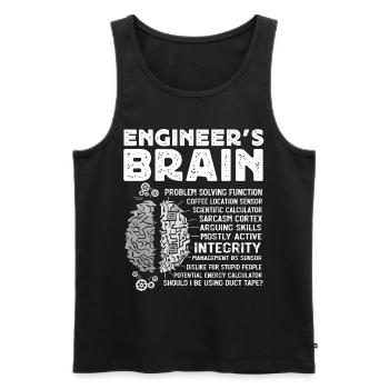 Ingenieure Gehirn, Ingenieur - Männer Premium Bio Tank Top - Schwarz - Vorne - AI Model Male 178 light (178cm)