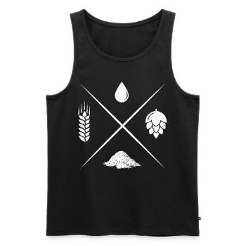 Brewers, beer lovers, IPA, draft beer - Men's Premium Organic Tank Top - black - Front - AI Model Male 178 light (178cm)