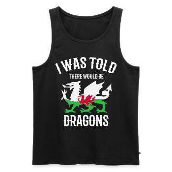Mir Wurde Gesagt, Dass Es Drachen Geben Würde - Männer Premium Bio Tank Top - Schwarz - Vorne - AI Model Male 178 light (178cm)