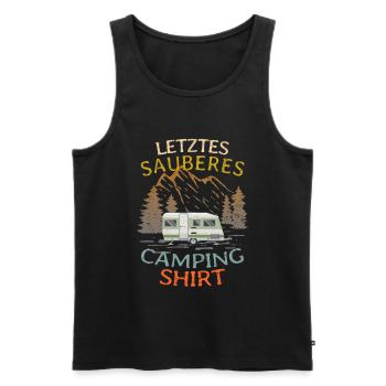 Camping Wohnwagen Camper Dauercamper lustig - Männer Premium Bio Tank Top - Schwarz - Vorne - AI Model Male 178 light (178cm)