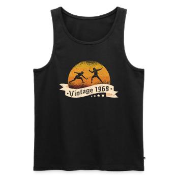 Fencing born 1969 Birthday Fencing - Men's Premium Organic Tank Top - black - Front - Michal (187cm)
