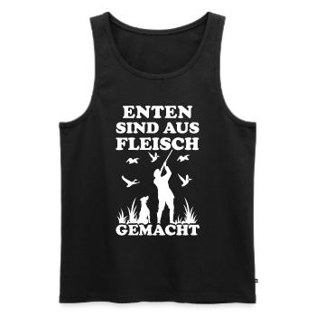 Jäger Vogel-jäger Wildgänse Enten-Jagd Entenjäger - Männer Premium Bio Tank Top - Schwarz - Vorne - Michal (187cm)