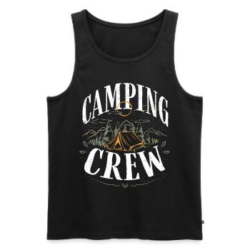 Camping Crew, Camping, Outdoor - Men's Premium Organic Tank Top - black - Front - AI Model Male 178 light (178cm)