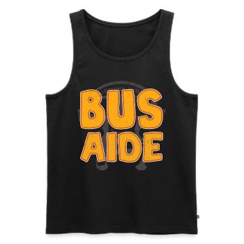 Chauffeur d’autobus adjoint, équipe de retour à l’école - Débardeur bio Premium Homme - noir - Devant - AI Model Male 178 light (178cm)